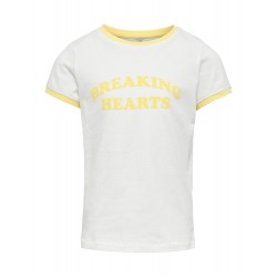 KIDS ONLY Ginna Breaking Hearts T-shirt - Cloud dancer