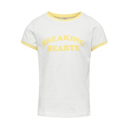 KIDS ONLY Ginna Breaking Hearts T-shirt - Cloud dancer