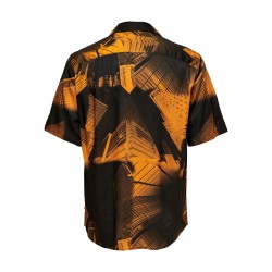 Only & Sons Life Aimes kortærmet viskose Skjorte - Rust / Sort