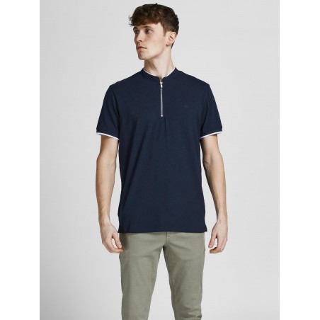 JACK & JONES Spring Polo M. lynlås - New Navy