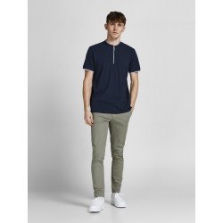 JACK & JONES Spring Polo M. lynlås - New Navy