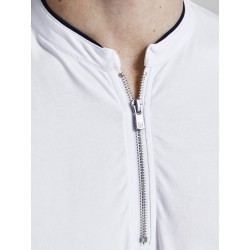 JACK & JONES Kortærmet Polo M. Lynlås - Hvid