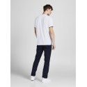 JACK & JONES Kortærmet Polo M. Lynlås - Hvid