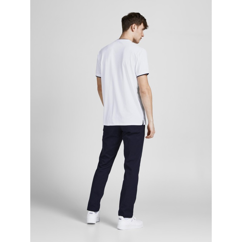 JACK & JONES Kortærmet Polo M. Lynlås - Hvid