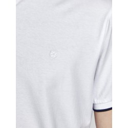 JACK & JONES Kortærmet Polo M. Lynlås - Hvid