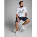 JAKC & JONES Plus Bowie Solid Shorts - Navy Blazer