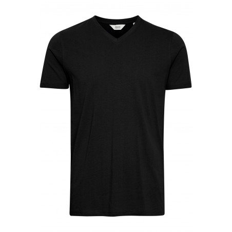 Solid Rock kortærmet v-hals T-shirt - True Black
