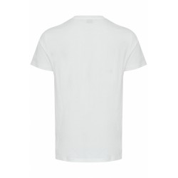 Solid Rock kortærmet v-hals T-shirt - Hvid