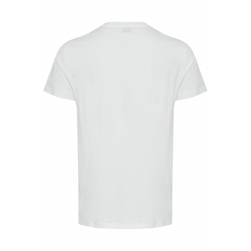 Solid Rock kortærmet v-hals T-shirt - Hvid