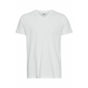 Solid Rock kortærmet v-hals T-shirt - Hvid