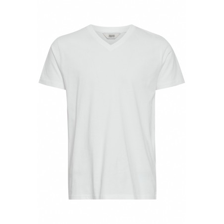 Solid Rock kortærmet v-hals T-shirt - Hvid