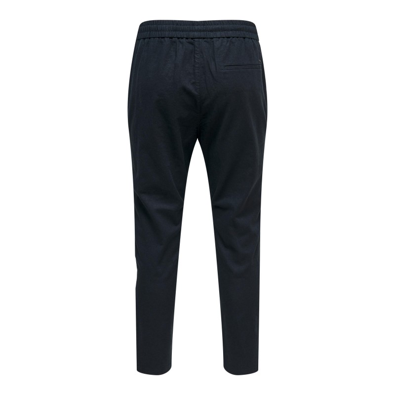 ONLY & SONS Linus Crop Hør Bukser - Dark Navy