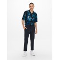 ONLY & SONS Linus Crop Hør Bukser - Dark Navy