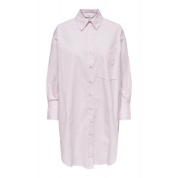 Only Mathilde oversized bomulds skjorte - Parfait Pink