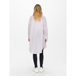 Only Mathilde oversized bomulds skjorte - Parfait Pink