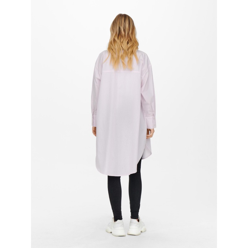 Only Mathilde oversized bomulds skjorte - Parfait Pink