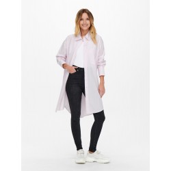 Only Mathilde oversized bomulds skjorte - Parfait Pink