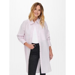 Only Mathilde oversized bomulds skjorte - Parfait Pink