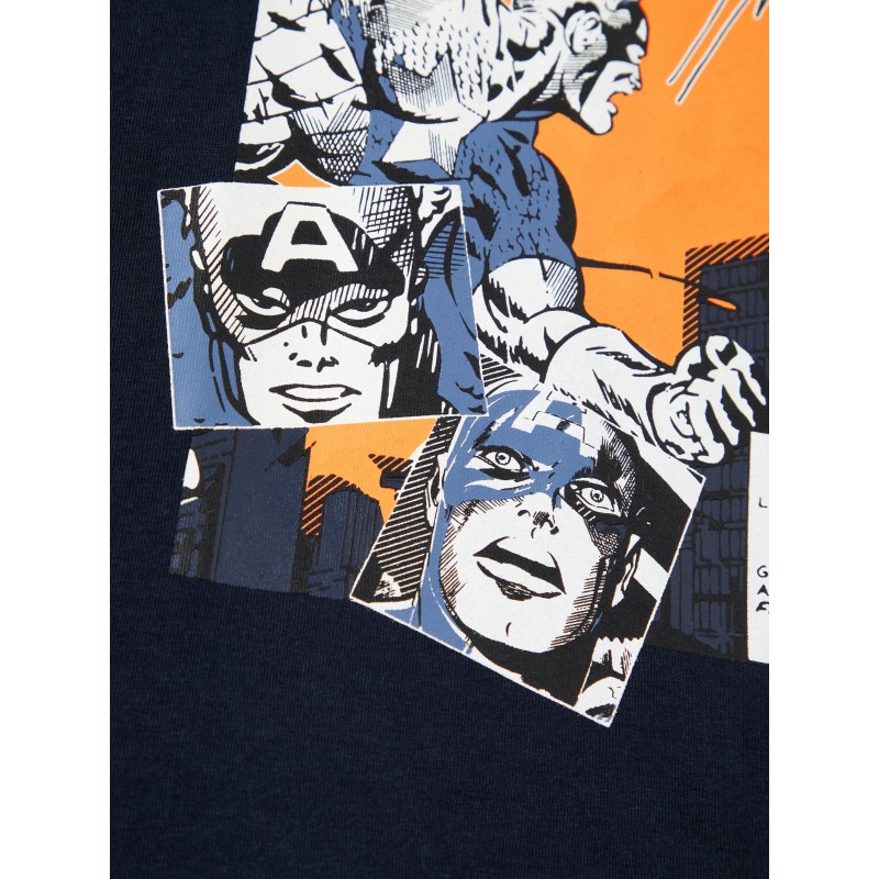 Name It Kids Malte Marvel T-shirt - Dark Sapphire