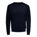 ONLY & SONS Wyler L/S Striktrøje - Dark Navy