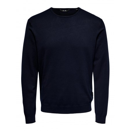 ONLY & SONS Wyler L/S Striktrøje - Dark Navy