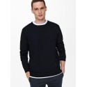 ONLY & SONS Wyler L/S Striktrøje - Dark Navy