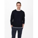 ONLY & SONS Wyler L/S Striktrøje - Dark Navy