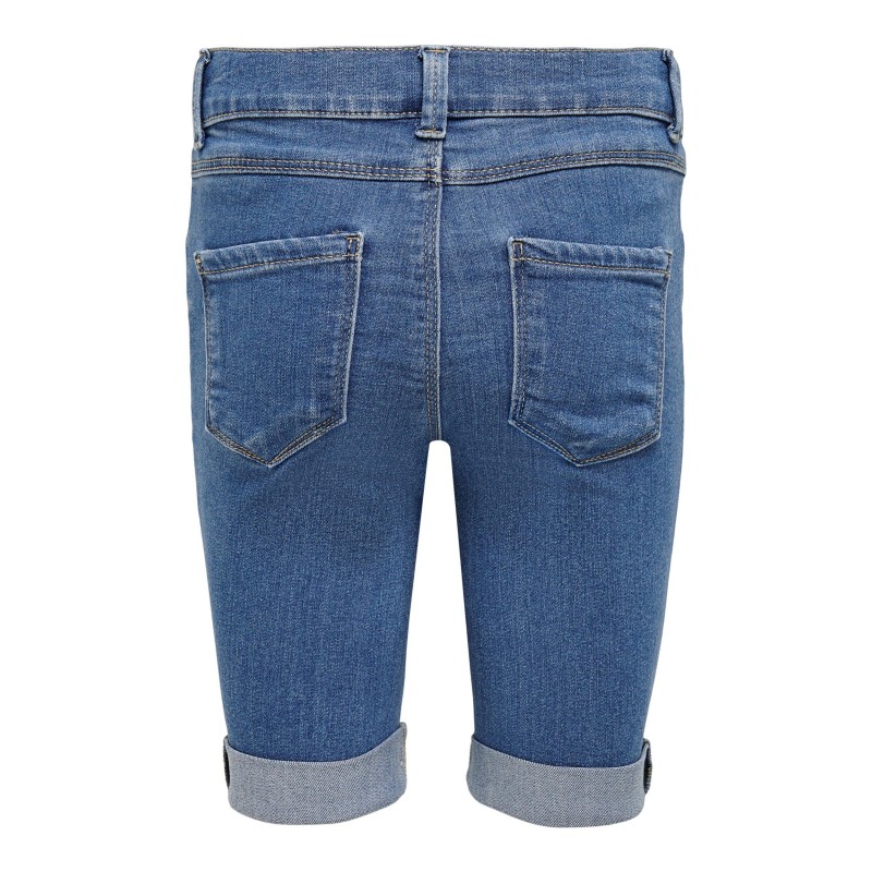 KIDS ONLY Grain Lang Denim Shorts - Medium Blue Denim