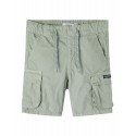 Name It mini Ryan twill cargo shorts - Iceberg Green