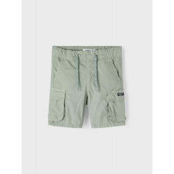 Name It mini Ryan twill cargo shorts - Iceberg Green