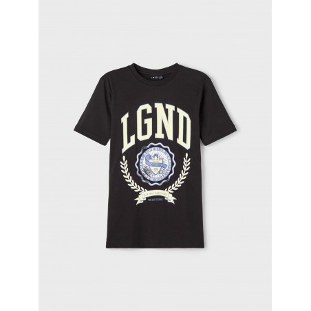LMTD Kids Dend kortærmet T-shirt m. mønster - Sort