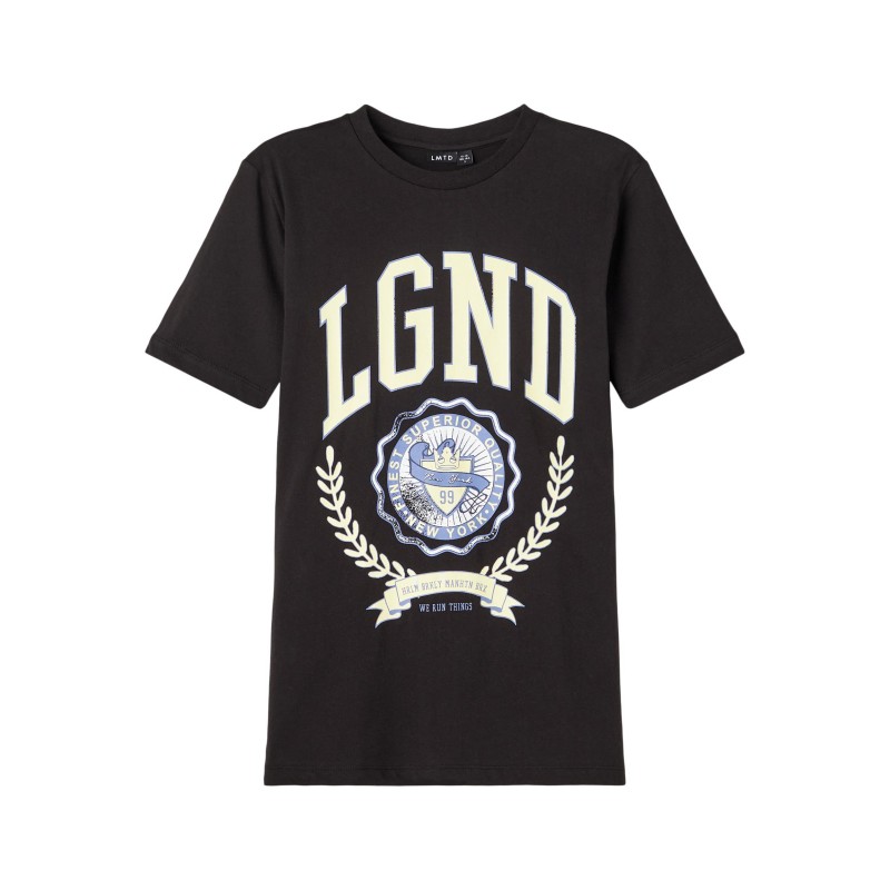 LMTD Kids Dend kortærmet T-shirt m. mønster - Sort