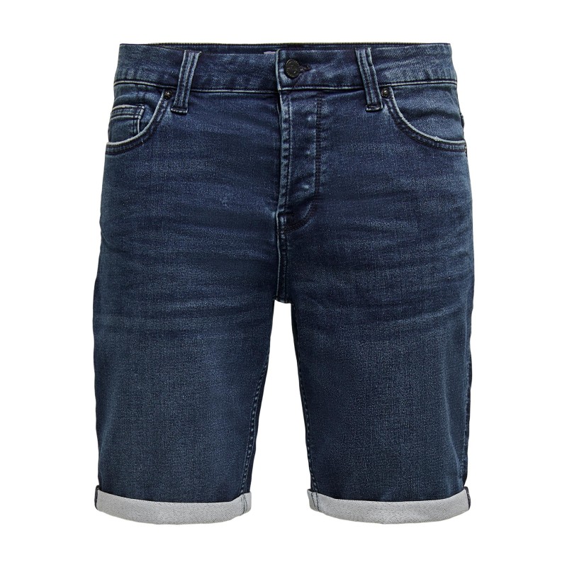 ONLY & SONS Ply Jog Denim Shorts - Blue Denim