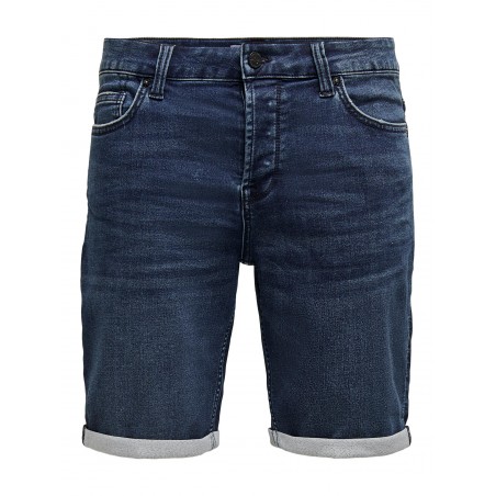 ONLY & SONS Ply Jog Denim Shorts - Blue Denim