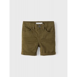 Name It kids Sofus slim fit twill shorts - Olive Night