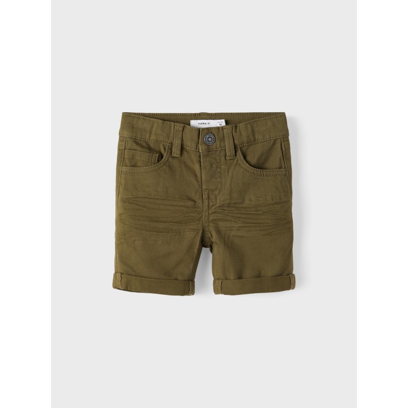 Name It kids Sofus slim fit twill shorts - Olive Night