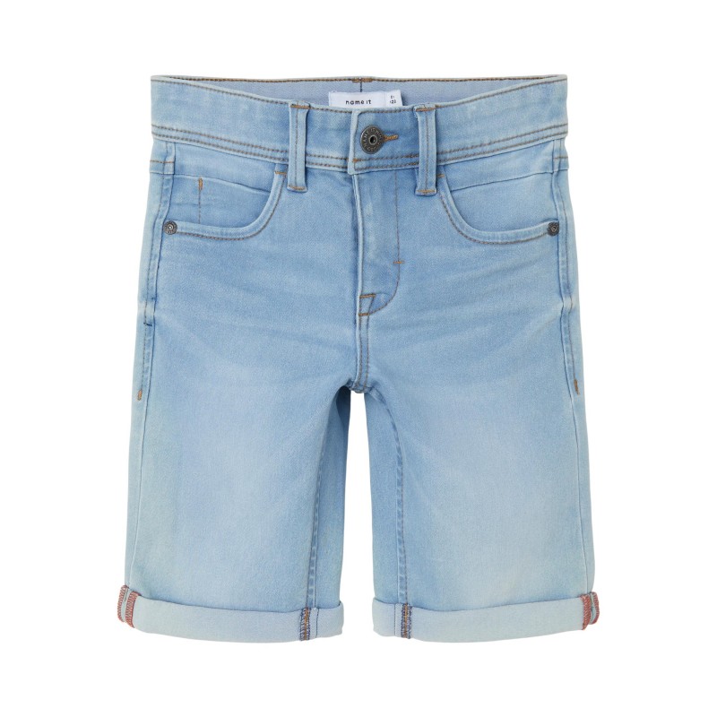 NAME IT Kids Sofus Lange Denim Shorts - Light Blue Denim