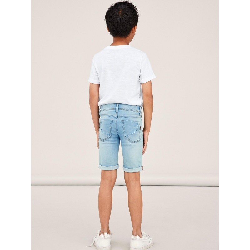 NAME IT Kids Sofus Lange Denim Shorts - Light Blue Denim
