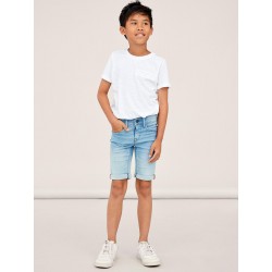 NAME IT Kids Sofus Lange Denim Shorts - Light Blue Denim