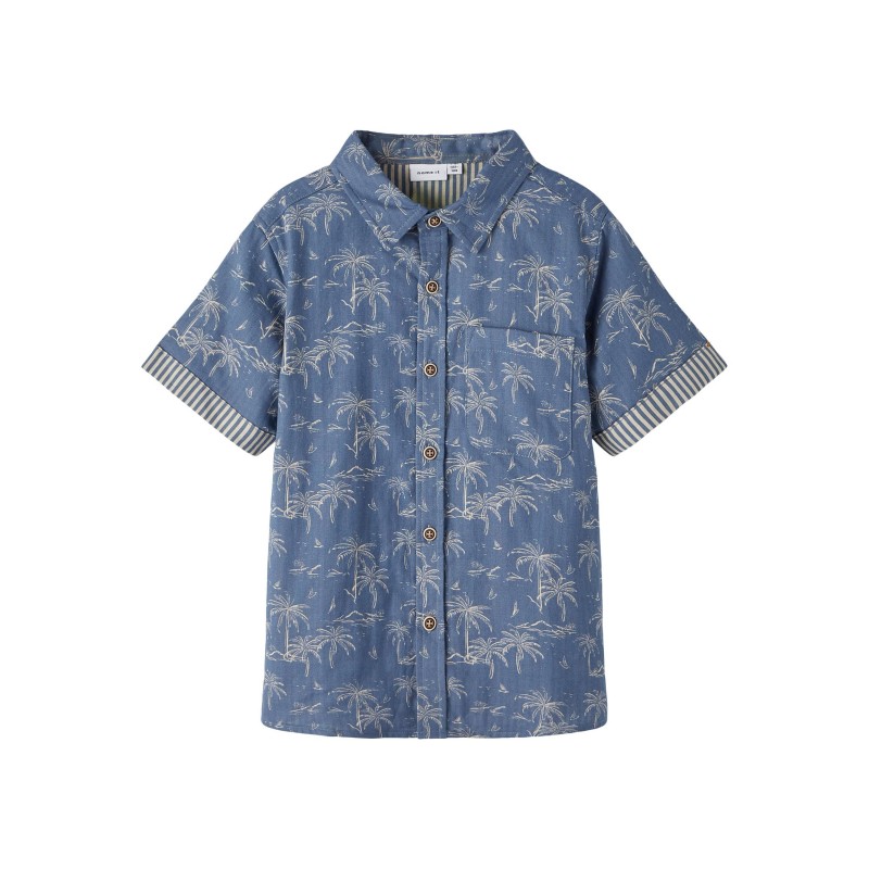 Name It Kids palme kortærmet skjorte - Wind Wind