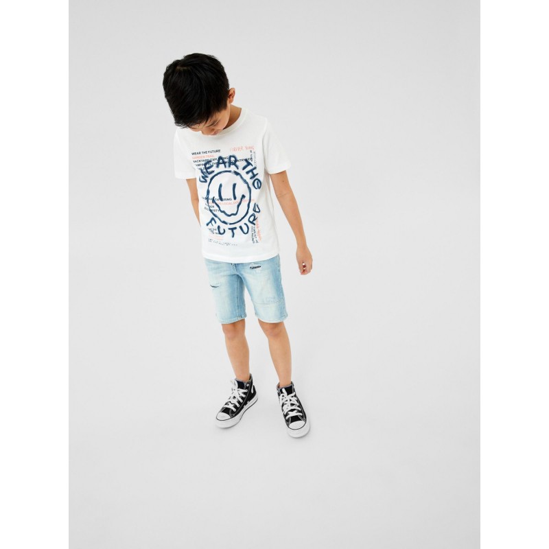 Name It Kids Feranke kortærmet T-shirt - White Alyssum