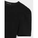 LMTD Flock kortærmet top - Sort