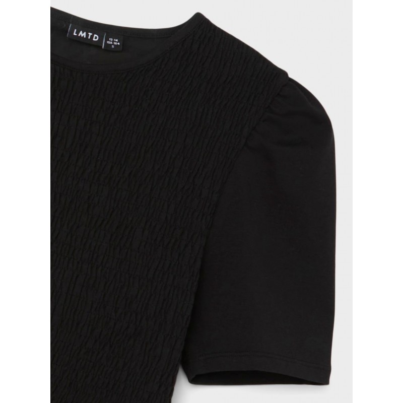 LMTD Flock kortærmet top - Sort