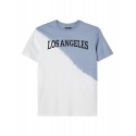 LMTD Kids Didrik t-shirt m. skrift - Stonewash