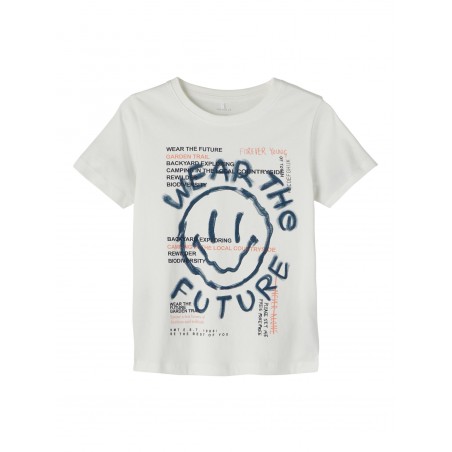 Name It Kids Feranke kortærmet T-shirt - White Alyssum