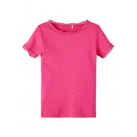 Name It Mini Dacce kortærmet slim T-shirt - Fuchsia Purple