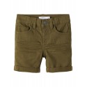 Name It Mini Sofus Lange Denim Shorts - Olive Night