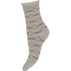 DECOY Ankelstrømpe m. glimmer - Beige