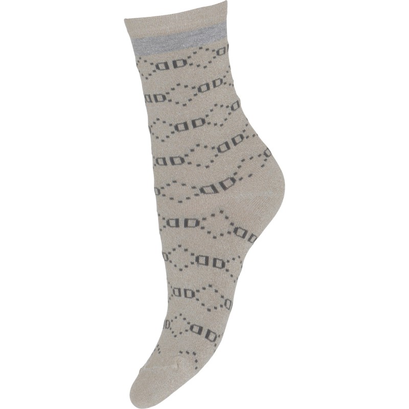 DECOY Ankelstrømpe m. glimmer - Beige