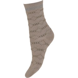 DECOY Ankelstrømpe m. glimmer - Guld